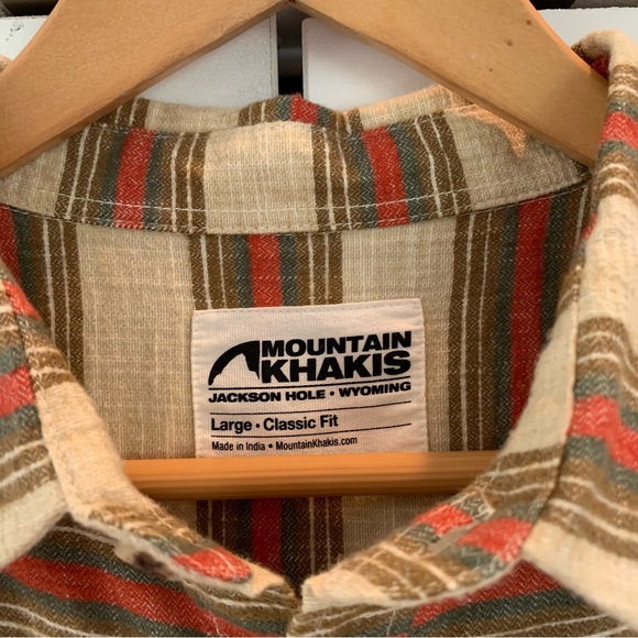 Mountain Khakis Shirt Classic Fit Button Down Southwestern Stripe Cotton Size L - Picture 7 of 9